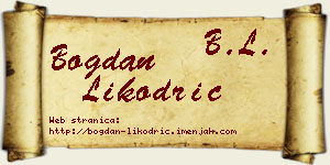 Bogdan Likodrić vizit kartica